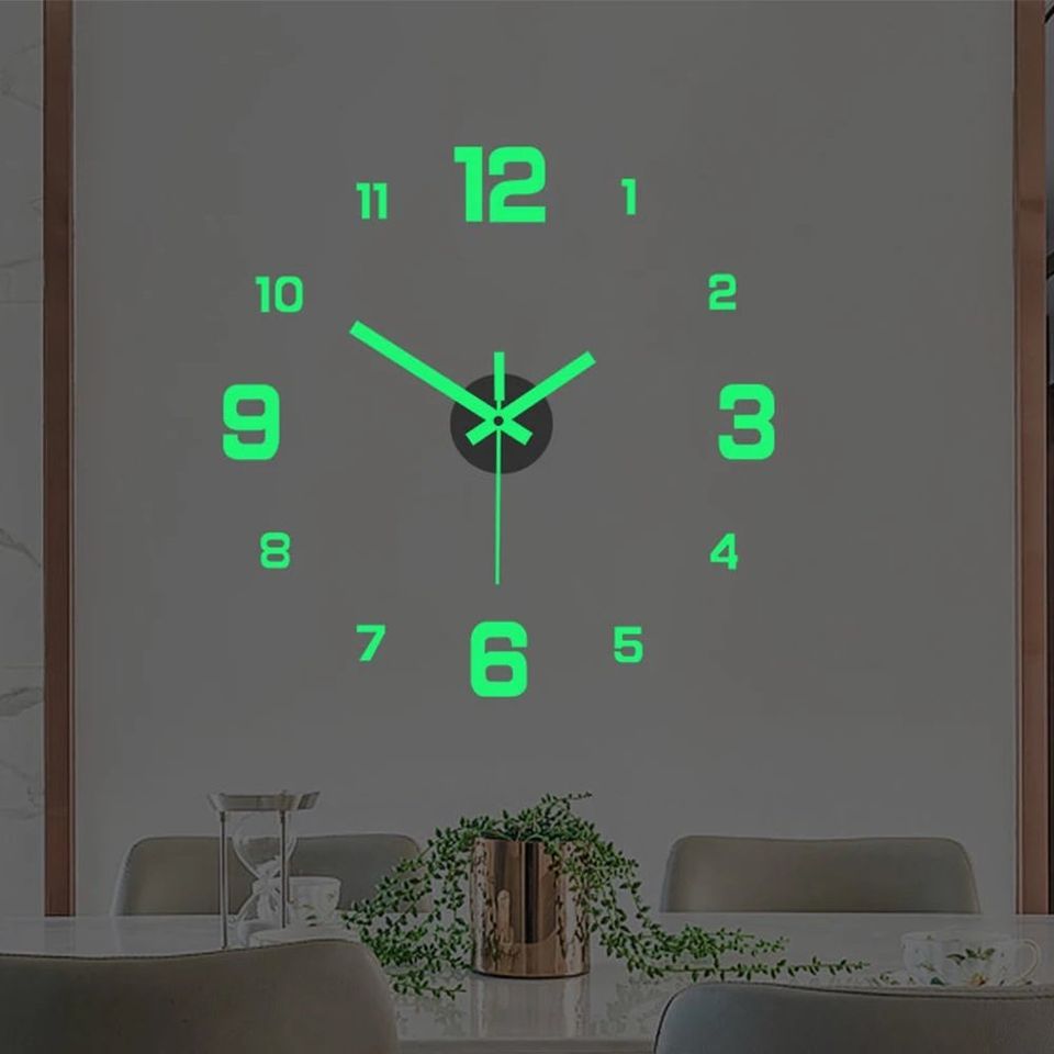 Reloj De Pared 3d Grande Luminoso Diseño