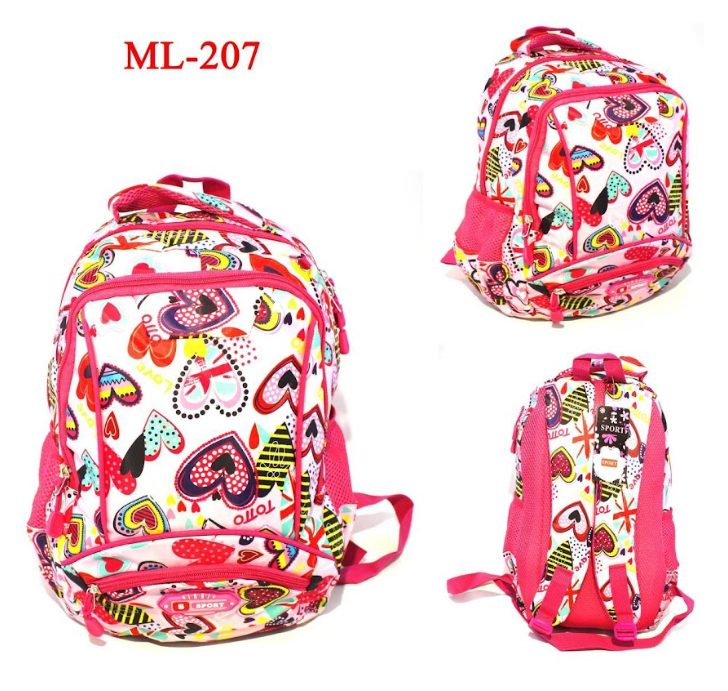 Morral escolar Niña  + 20 REFERENCIAS