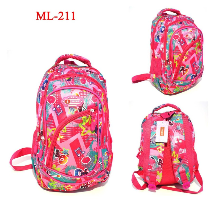 Morral escolar Niña  + 20 REFERENCIAS