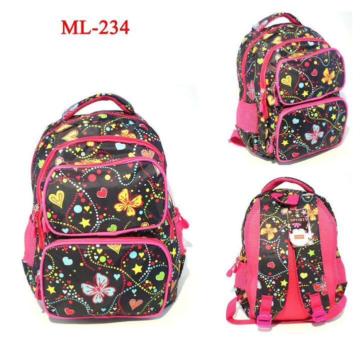 Morral escolar Niña  + 20 REFERENCIAS