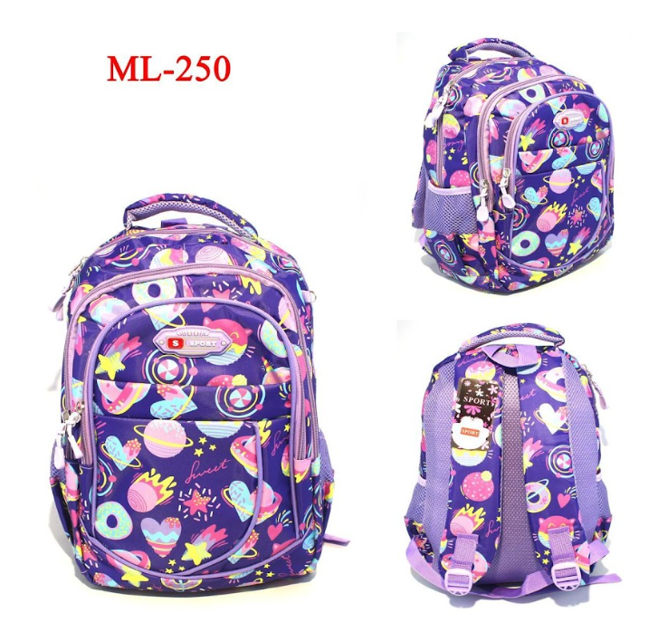 Morral escolar Niña  + 20 REFERENCIAS