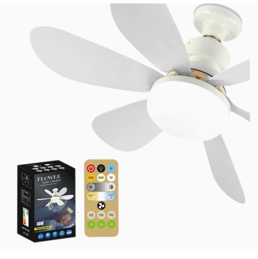 Bombillo Ventilador con control  Aspas B