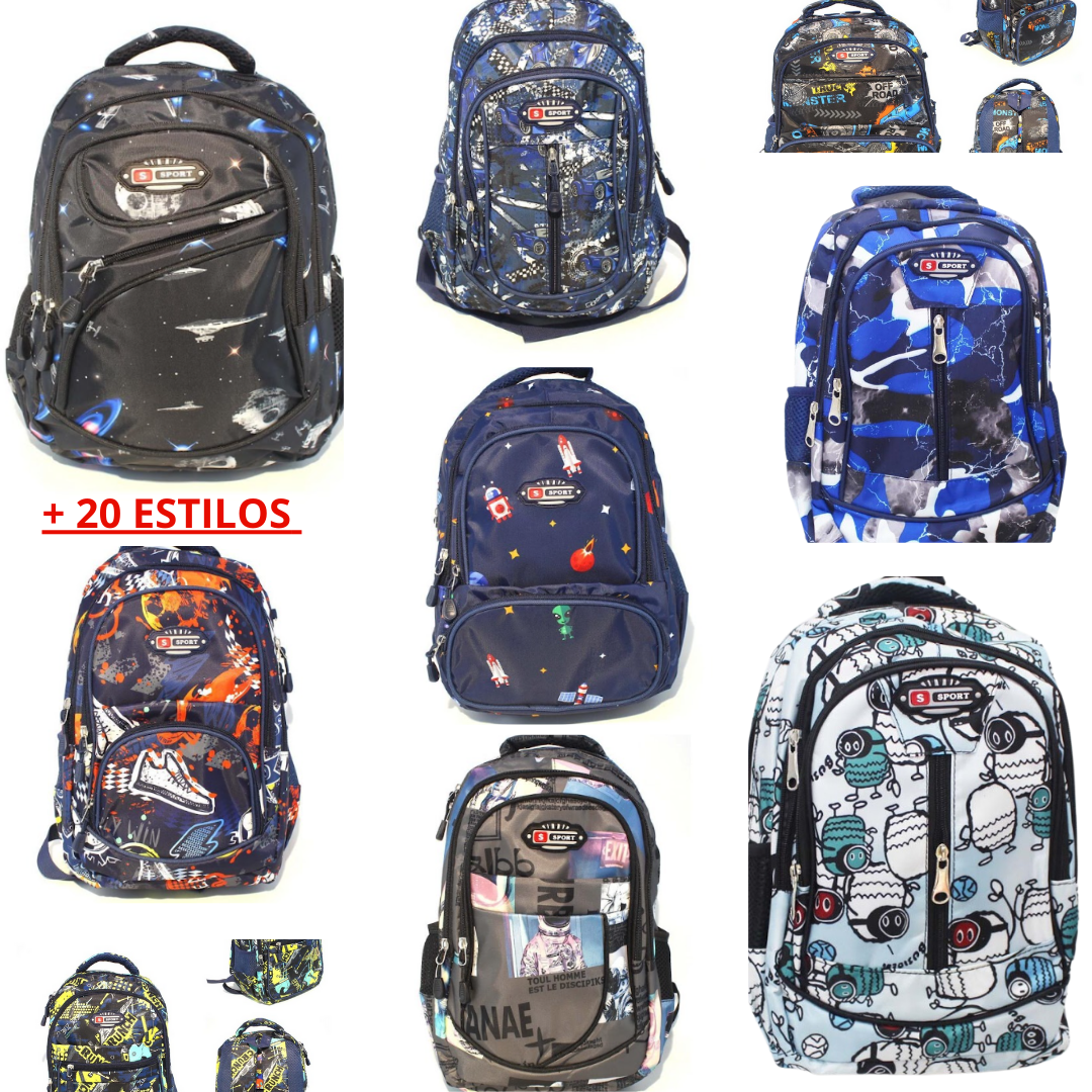 Morral escolar Niño + 20 REFERENCIAS